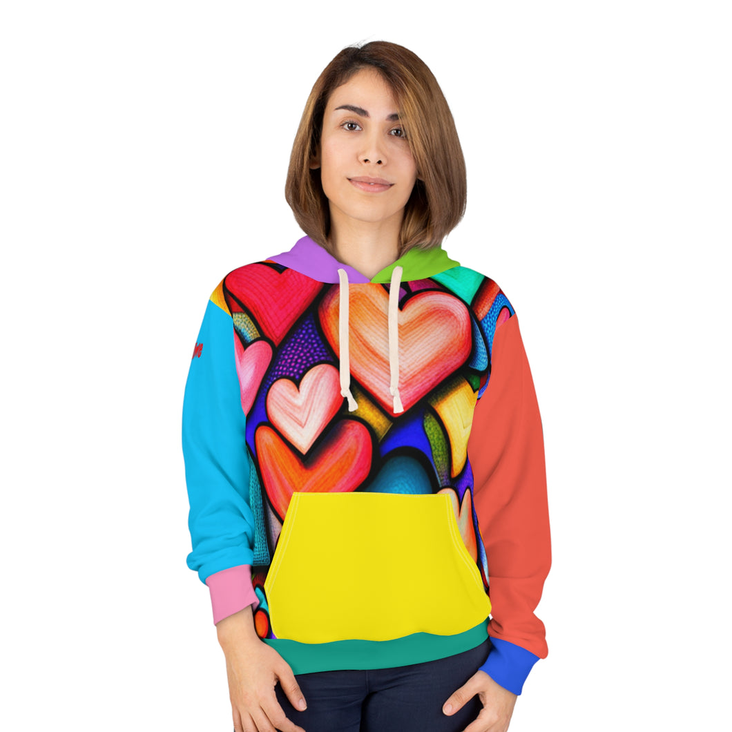 SELFLOVE Unisex Pullover Hoodie (COLORFUL HEARTS)