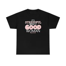 Load image into Gallery viewer, GOOD WOMAN#SelfLove (Unisex Heavy Cotton Tee)(black)