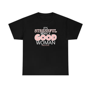 GOOD WOMAN#SelfLove (Unisex Heavy Cotton Tee)(black)